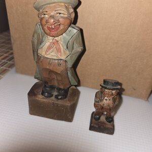 Vintage Wooden Figurines Set